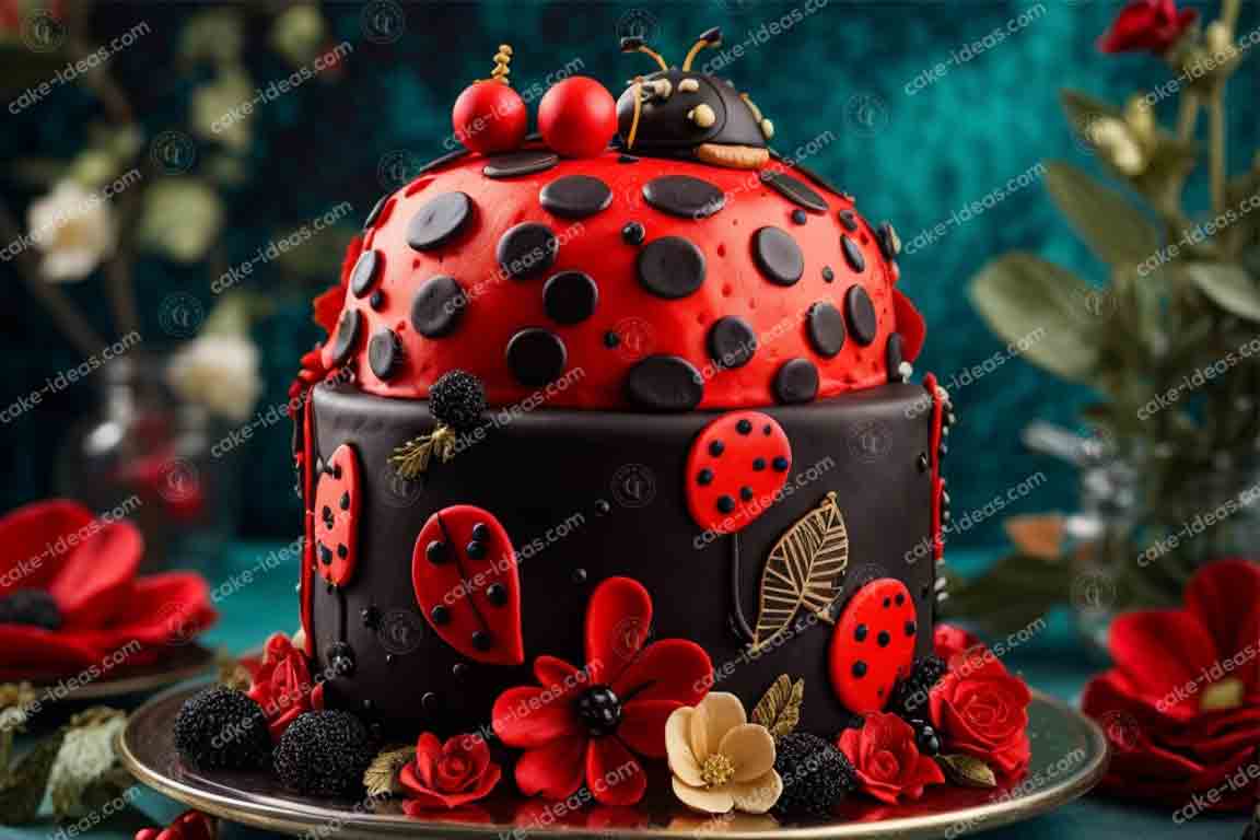 ladybug-theme-cake