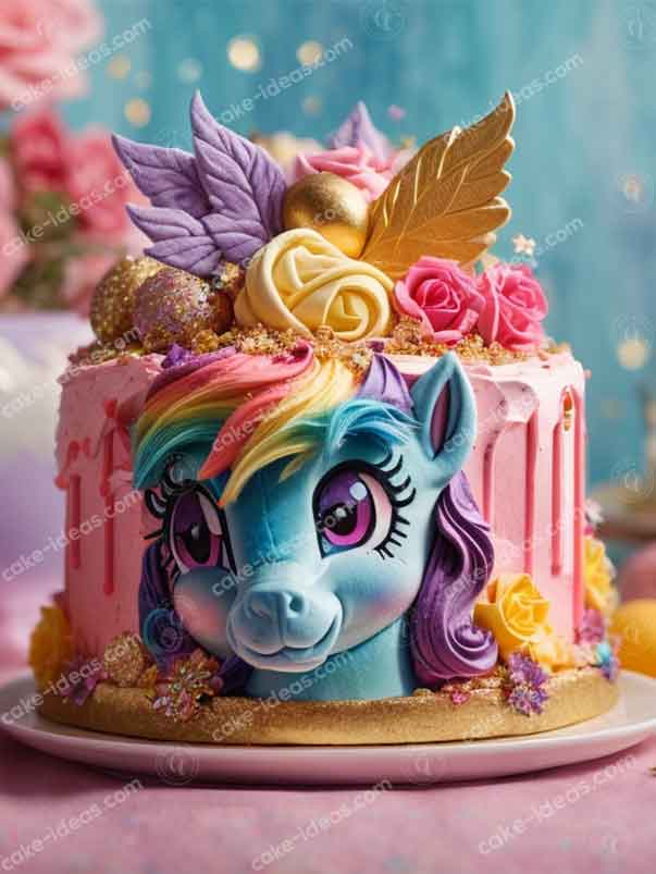 little-ponny-strawberry-ganash-cake