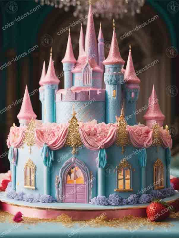 princess-castle-fondant-cake
