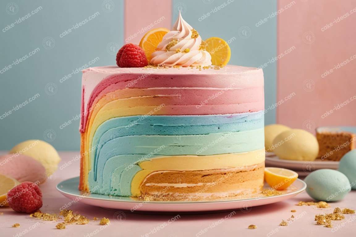 rainbow-sponge cake