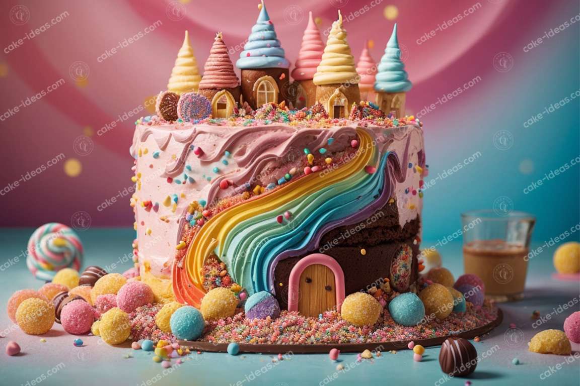 rainbow-whimsical-chocolate-cake