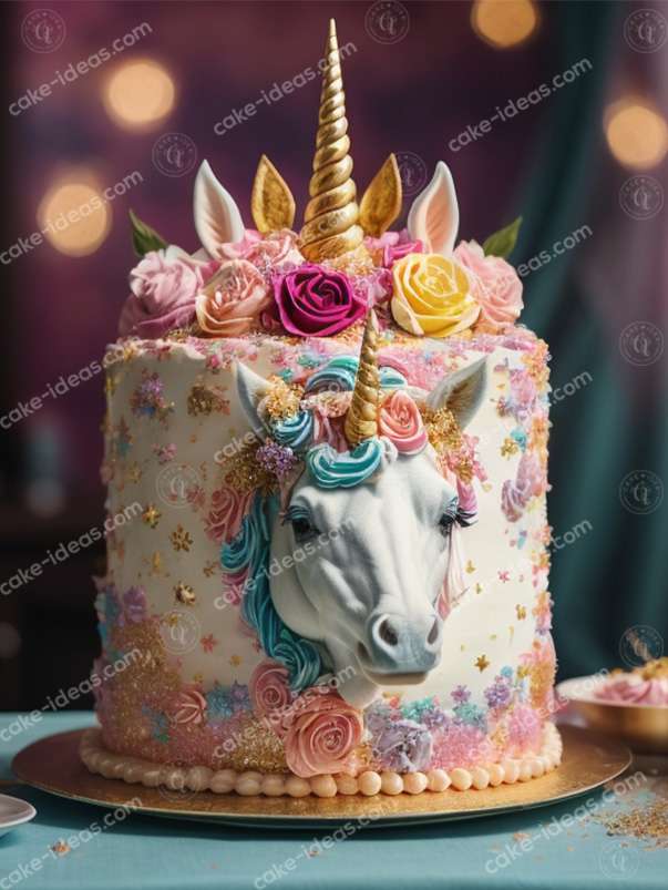 unicorn--theme-party-cake