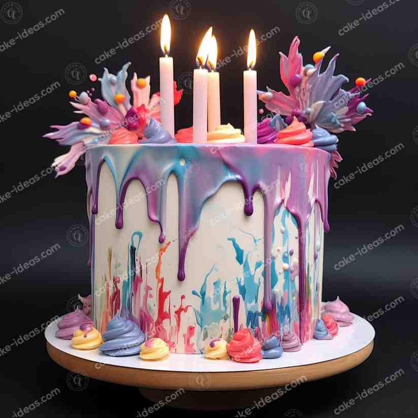 Art style Birthday Cake