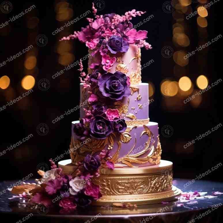 Metallic-Wedding-Cake