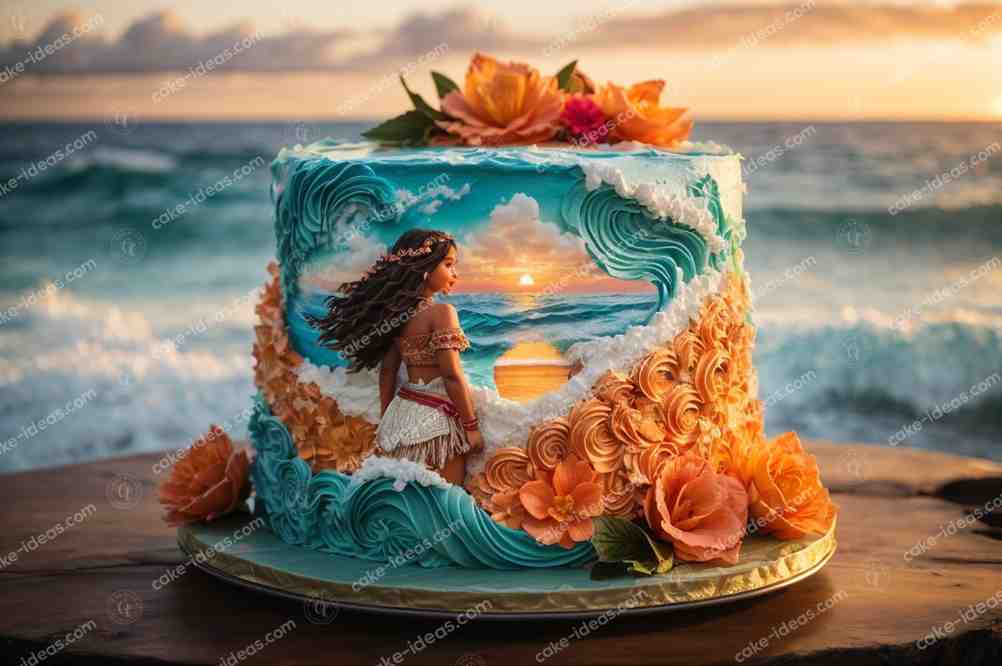 Moana-Elegant-seaThemed-Cake