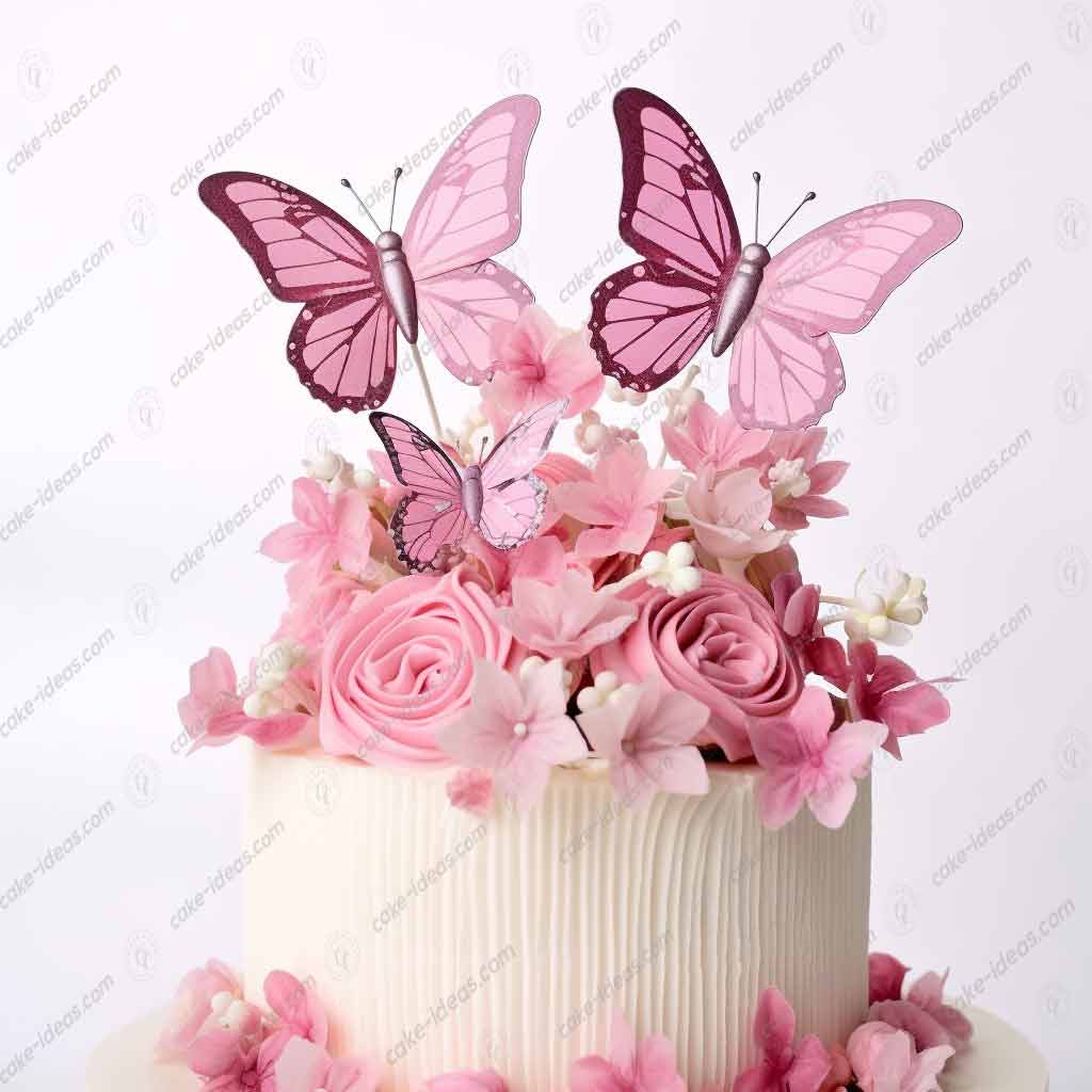 Pink-Butterfly-birthday-Cake