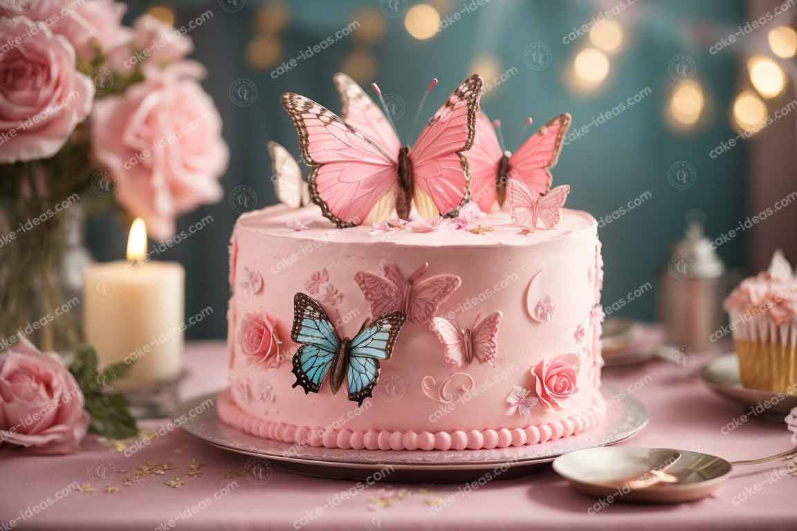 Pink-Butterfly-cake