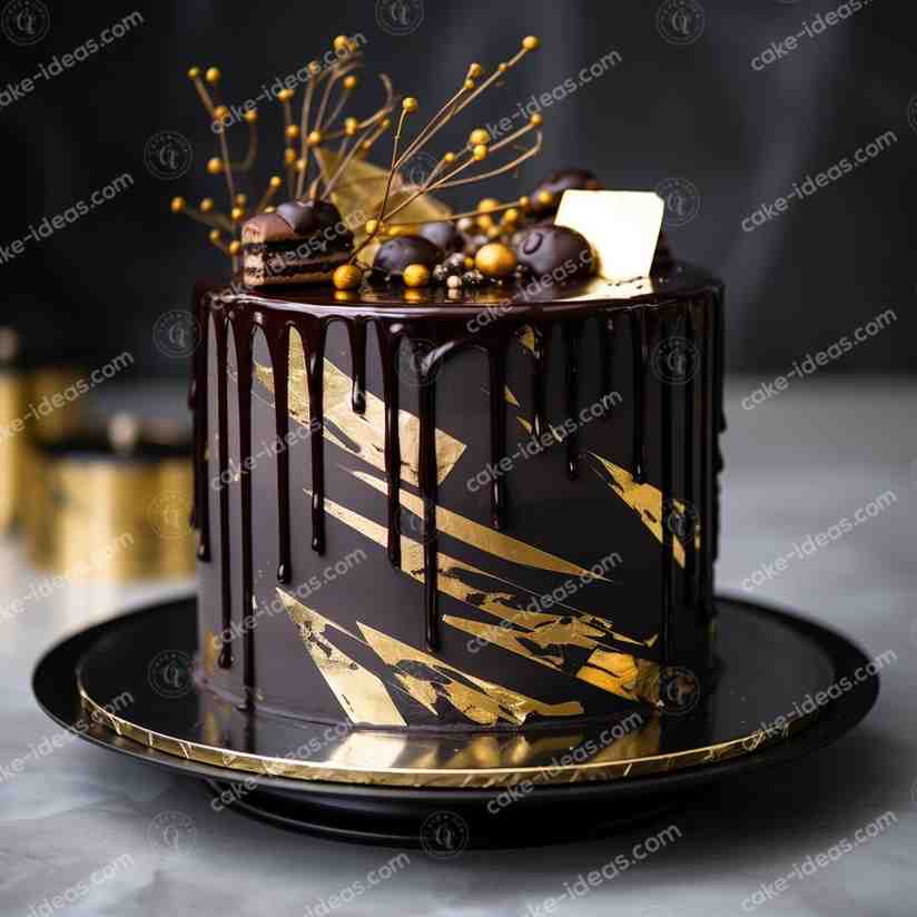 chocolate-cake-gold-theme