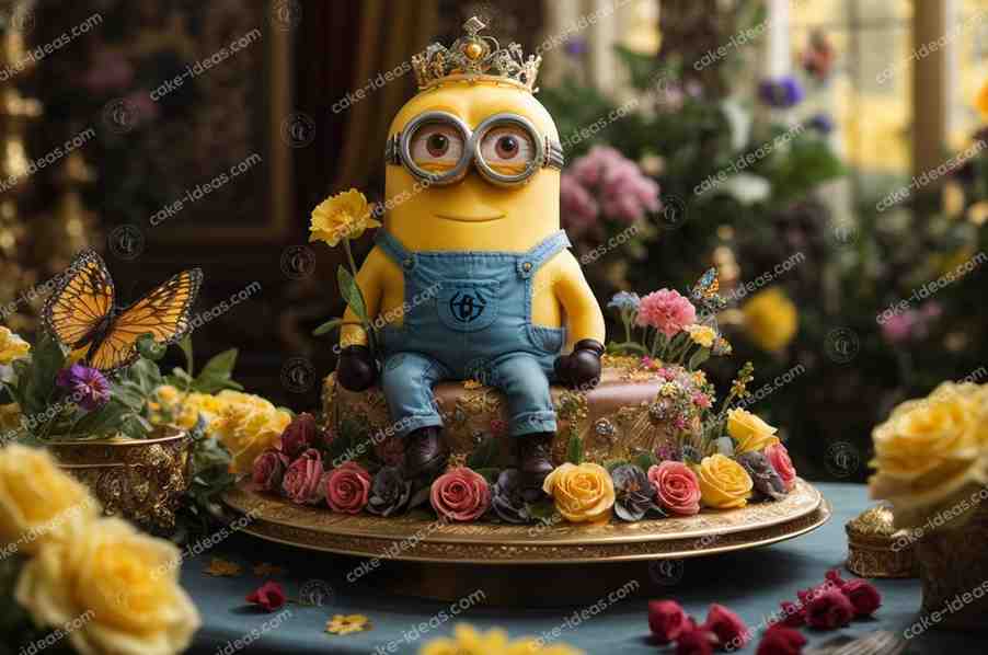 minior-flower-theme-cake