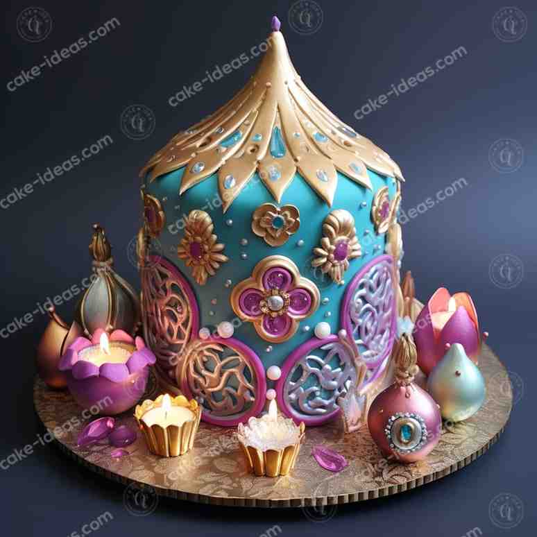 Arabian Night-Theme Blueberry Cake