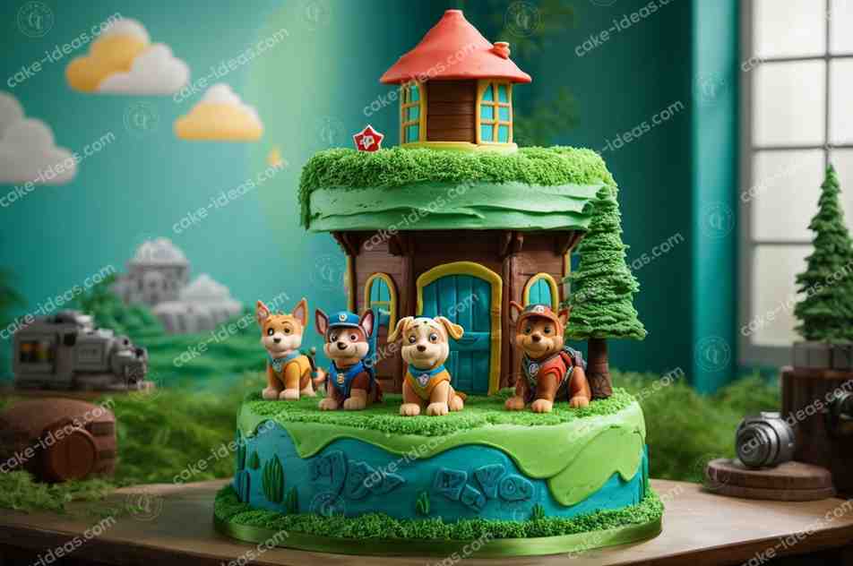 Paw-patrol castle-Theme Cake