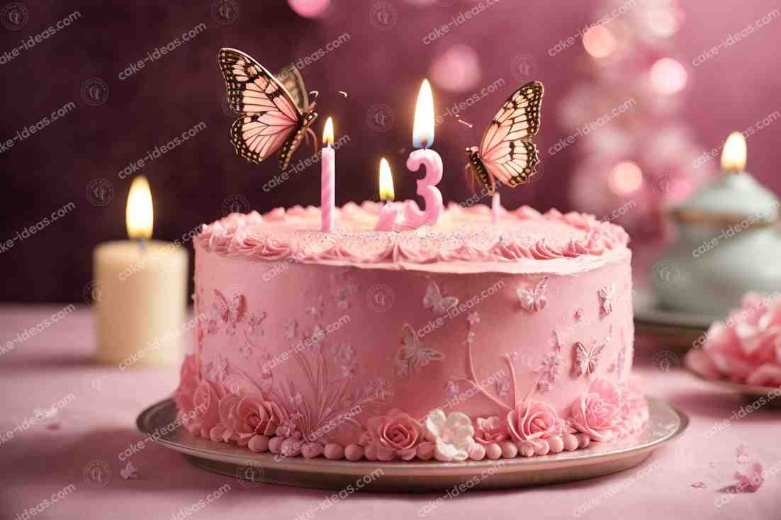 Rose-elegant-pink-cake-for-girl