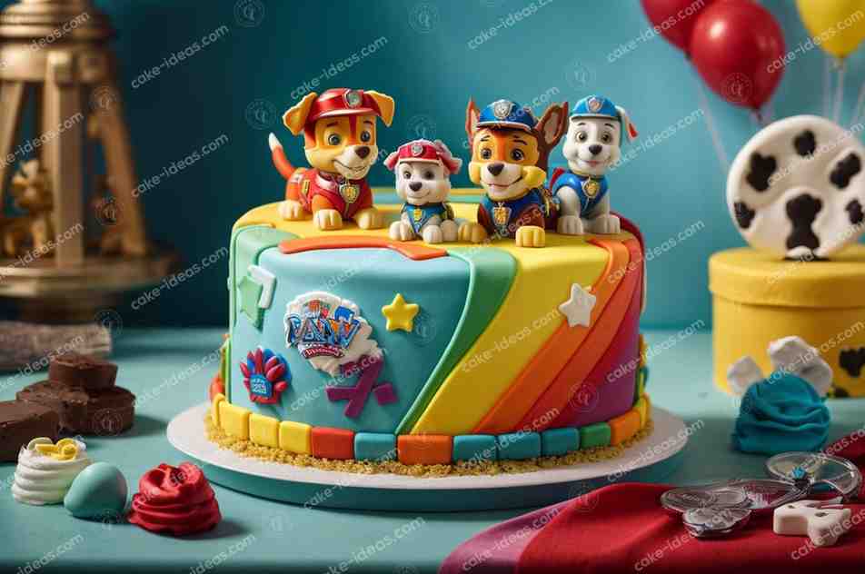 colorful-Paw-Patrol-Theme-cake