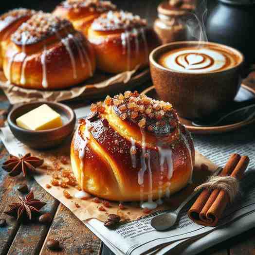 crunchy and buttery coffee buns recipe