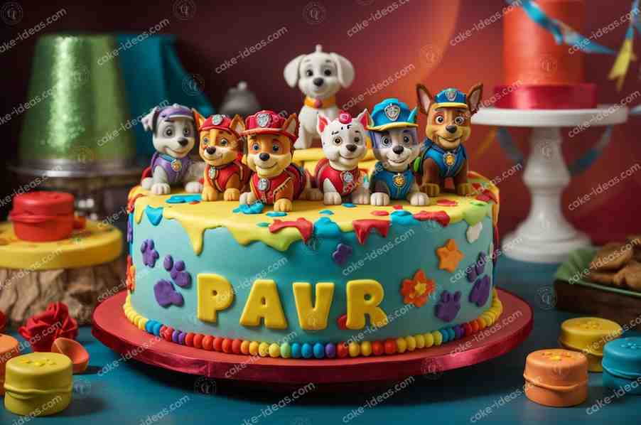 paw-patrol Blue Theme-Cake