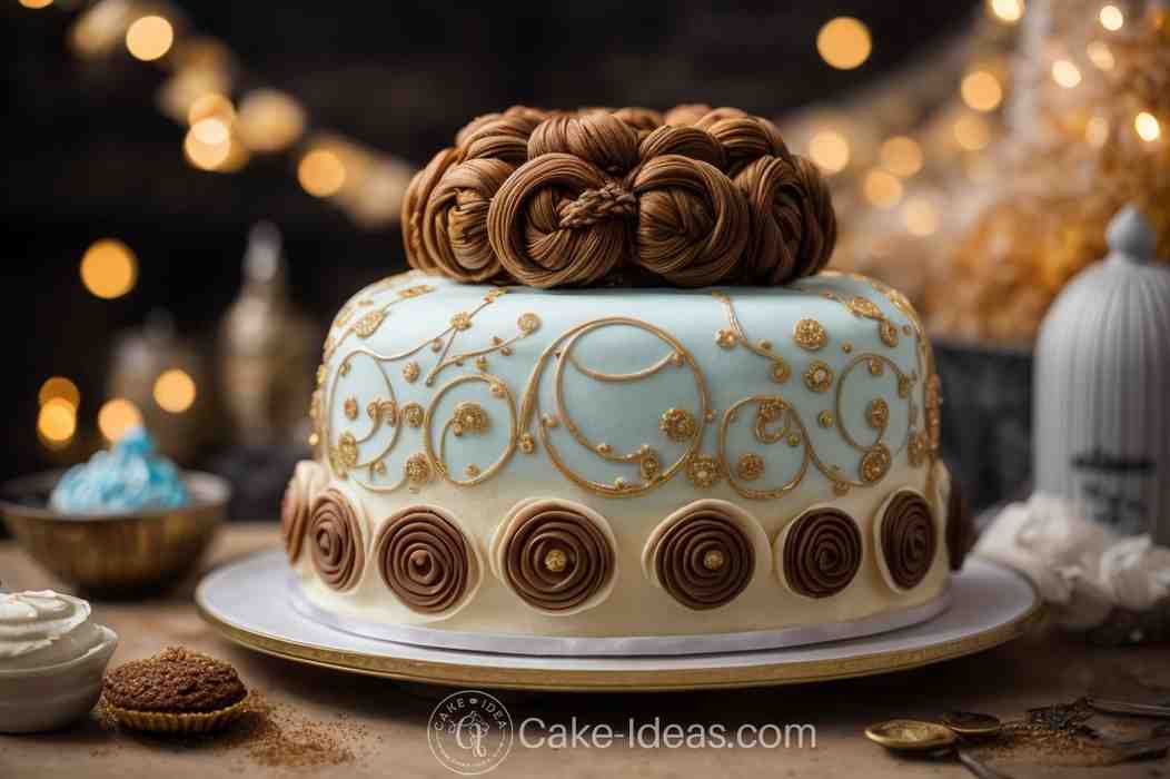 princess leia's Hair-Theme cake
