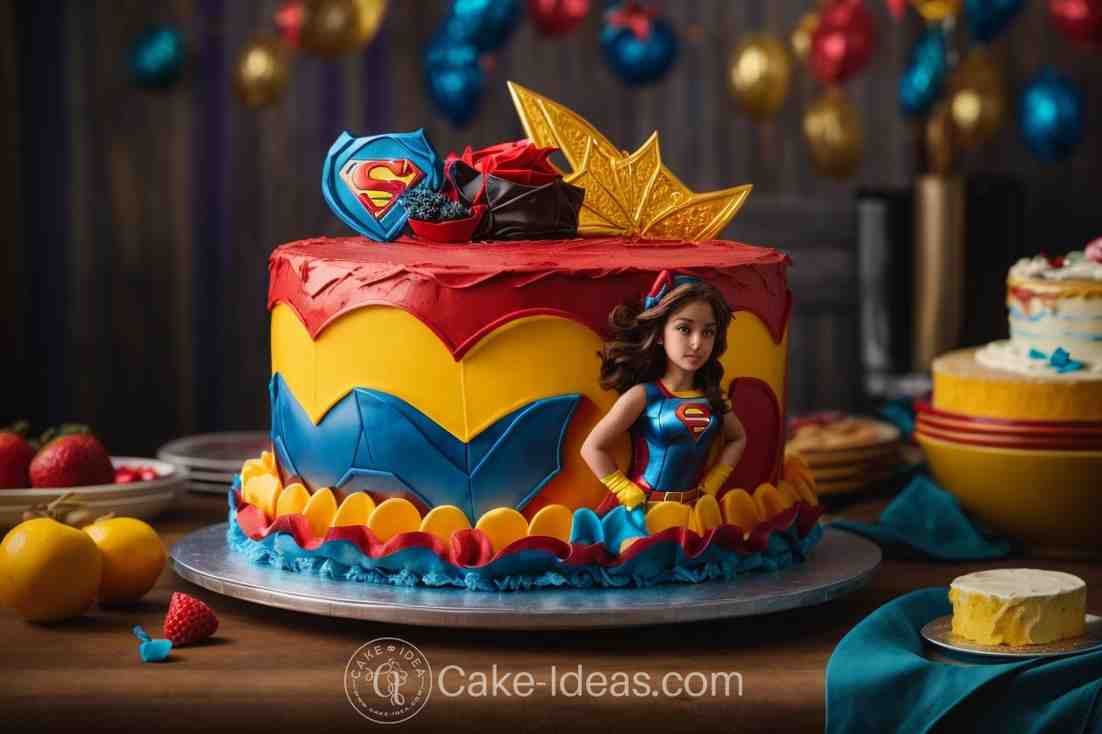 super women accessories cake