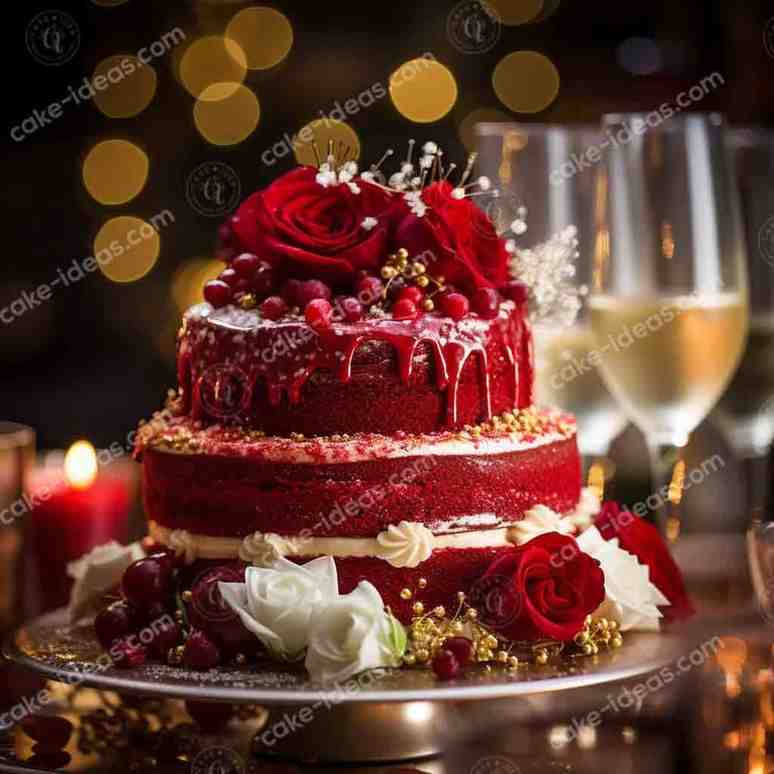 valentine three layer moist cake