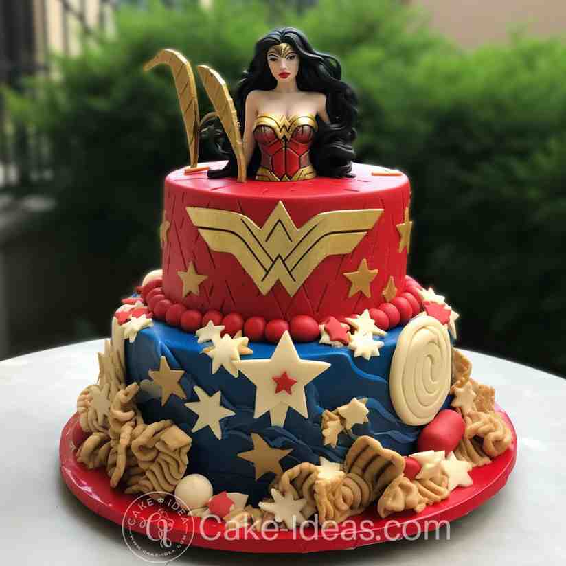 wonder women-Theme cake