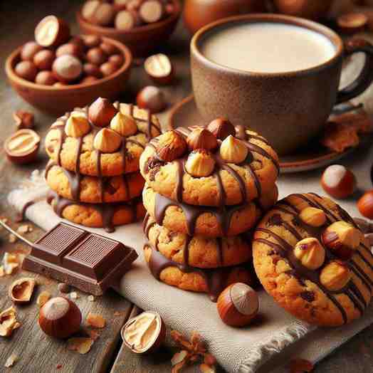 Hazelnuts Cookies With Milk image