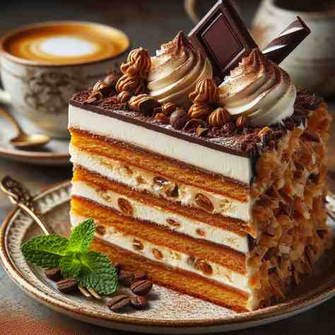 coffee praline cake image