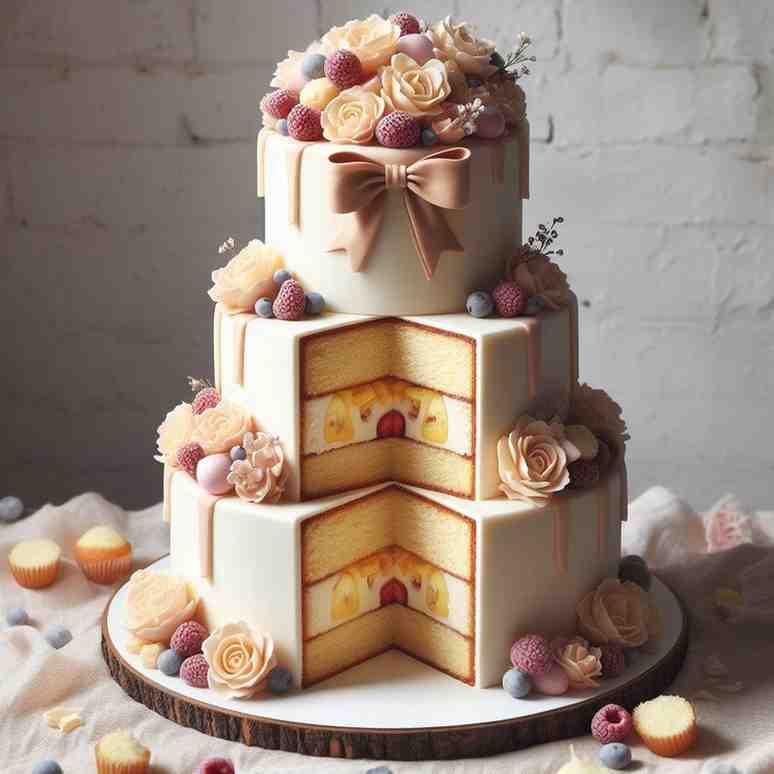 triple-tiered vanilla surprise cake recipe