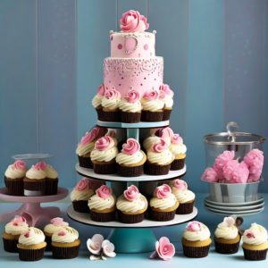 Cupcake Towers-50th birthday cake ideas